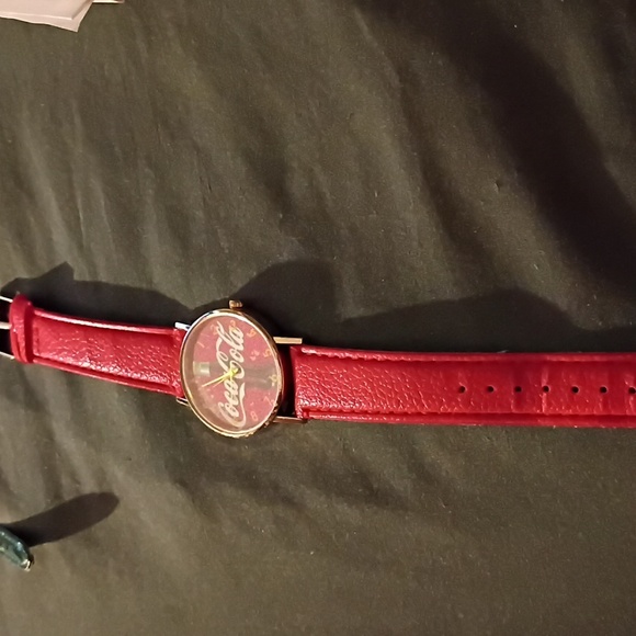 Coca-Cola Red Watch with Gold Accents - Picture 1 of 5